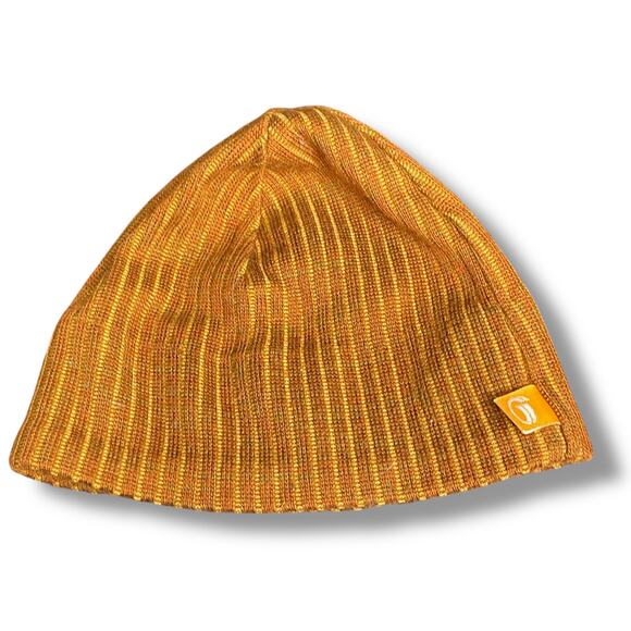 Bula Womens Beanie Knit Skull Cap Hat Fleece Inner Band Brown Gold Textured - Picture 9 of 9